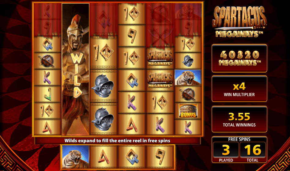 Spartacus Megaways free spins