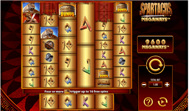 Spartacus Megaways start screen