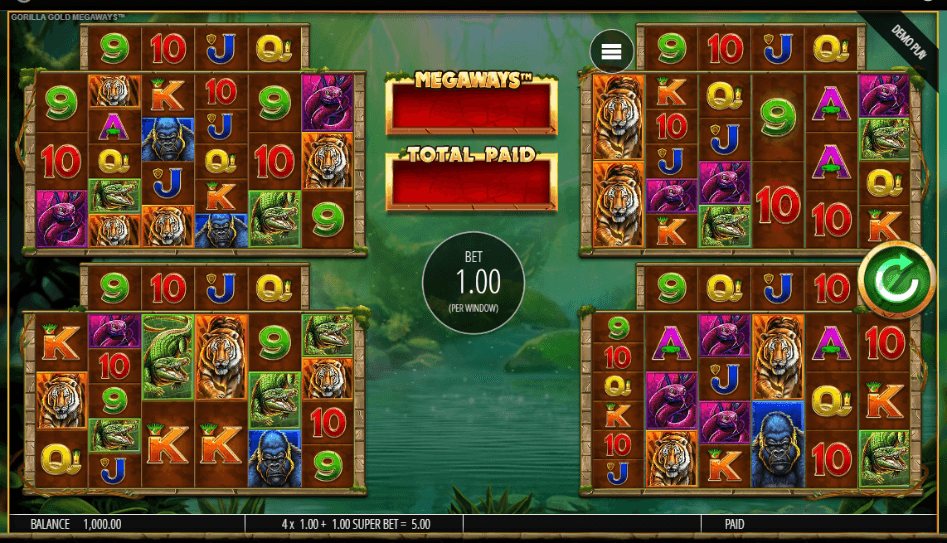 Gorilla gold megaways base game