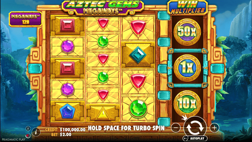 Aztec gems megaways base game