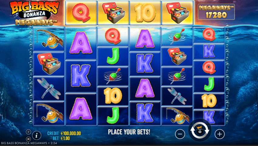 Big bass bonanza megaways base game