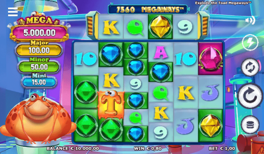 Explode the toad megaways base game