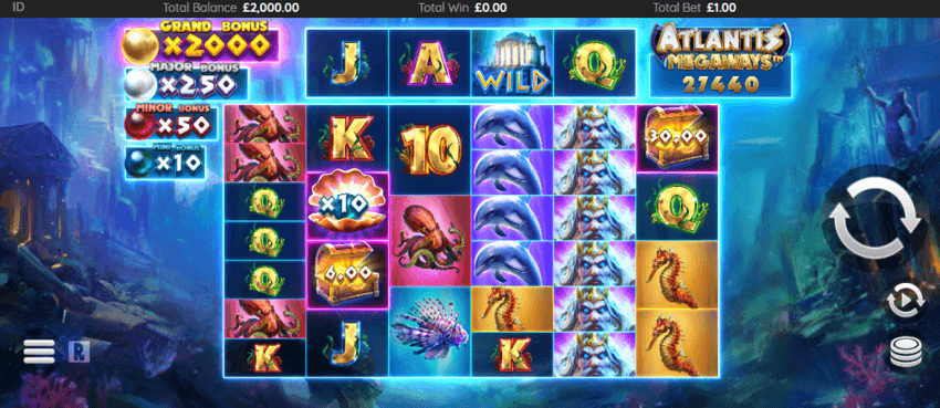 Atlantis megaways base game