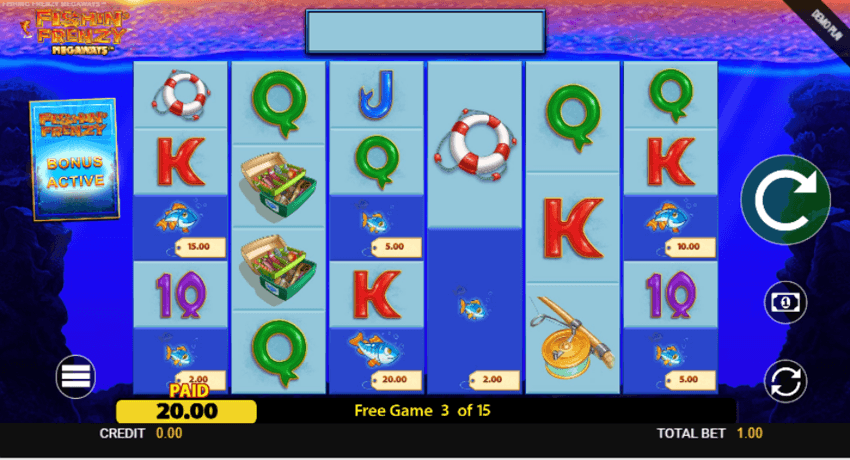 Fishin frenzy megaways base game