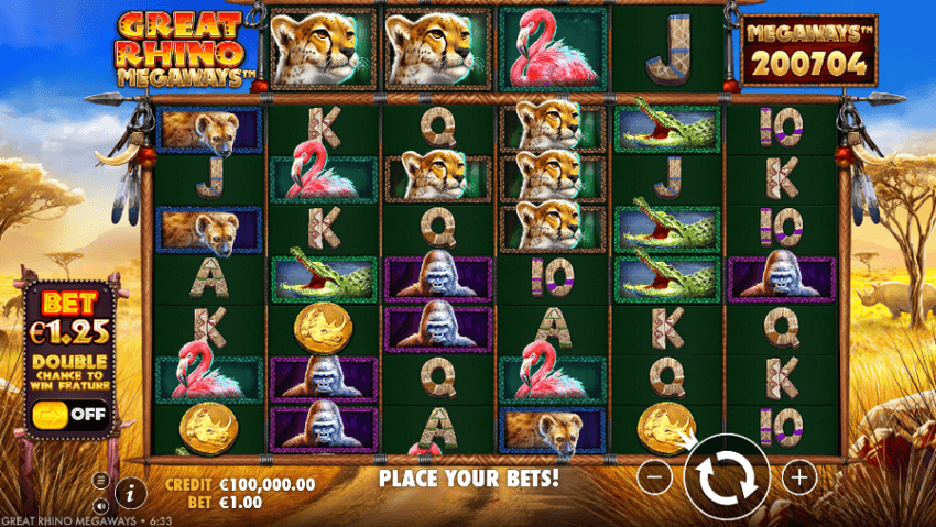 Great rhino megaways base game