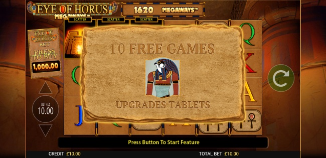 Eye of Horus Megaways free spins