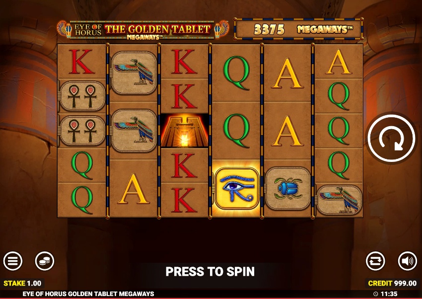 Eye of Horus The Golden Tablet Megaways main